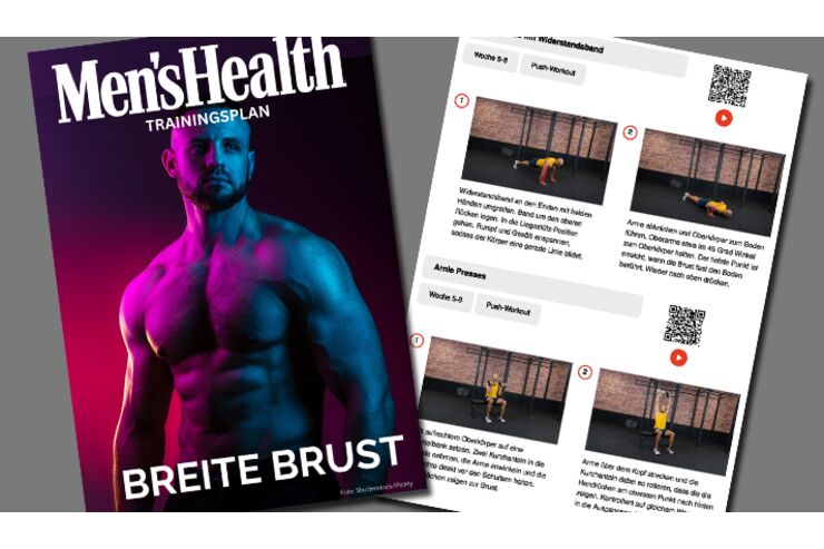 Breite Brust ohne Tools in 2 Wochen – Trainingsplan für Fortgeschrittene unter 40